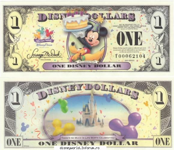 bacnote de la disney - sici veti gasi bacnote de la disney cu personaje - Minidisney